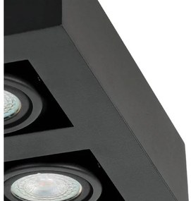 Eglo 31065 - Spot LED MENDOZA 4xLED/4,7W/230V 3000K negru