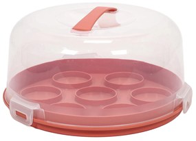 Cutie portabila pentru tort sau briose, Ø 25 x 14 cm