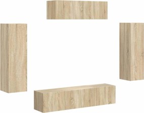 vidaXL Cabinet TV 5 pcs Stejar Sonoma