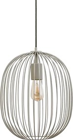 Lustră suspendată pe cablu OVELLA 1xE27/15W/230V Ø 34 cm bej