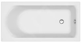 Cada baie dreptunghiulara 150x75 cm, alba, acril, Cersanit City