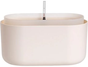 Jardinieră cu auto-irigare Plastia, bej,31 x 16 cm