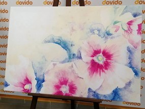Tablou ilustrația de acuarelă a florilor roz