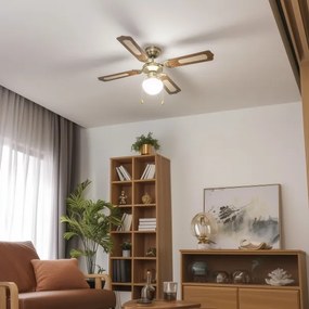 Ventilator de tavan ZEVENTI NAVAGIO 1xE27/60W/230V maro