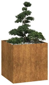 vidaXL Jardinieră Rusty 80x80x80 cm Oțel pentru intemperii