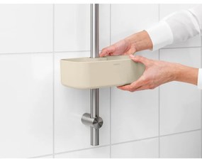 Organizator pentru dus Brabantia ReNew 1006272, 7.5x13.3x24.4 cm, Orificii scurgere apa, Rezistent la coroziune, Bej