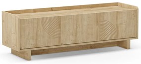 Comodă TV în culoare naturală cu aspect de lemn de stejar 140x45x40 cm Daira – Marckeric