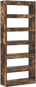 vidaXL Dulap pentru cărți cu raft Stejar fumuriu 80 x 30 x 198 cm