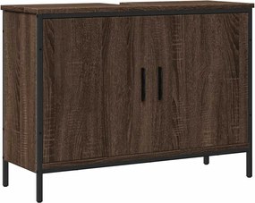 vidaXL Dulap chiuvetă de baie, stejar maro, 80x30x60 cm lemn prelucrat