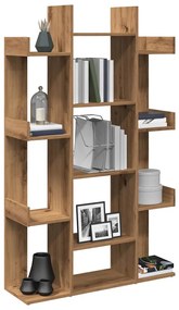 vidaXL Bibliotecă, Stejar artizanal, 86x25,5x140 cm, lemn prelucrat