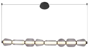 Lustra design modern LED DECO negru/ gri fumuriu
