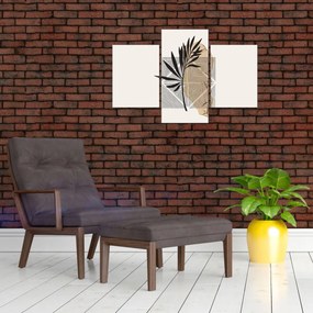 Tablou - Abstracție cu frunze tropicale N⁰1 (90x60 cm)