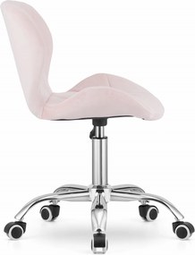 OFERTA Scaun de birou roz AVOLA VELVET CALITATEA II