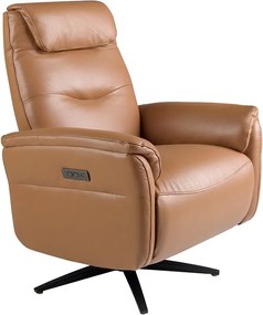 Fotoliu design LUX cu functia relax Cowhide brown leather