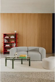 Măsuță de cafea verde cu blat din sticlă 55x105 cm Kob – noo.ma