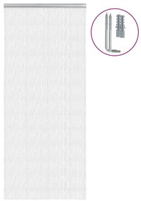 vidaXL Paravan de ușă cu lanț, 90x212 cm, aluminiu