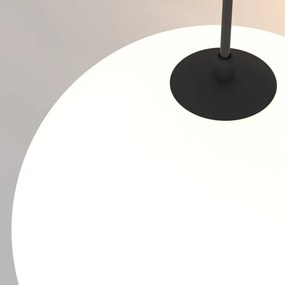 Pendul LED incastrabil design tehnic Luna negru, 4000K