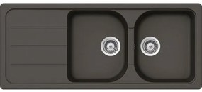 Set chiuveta bucatarie Schock Formhaus D-200 si baterie bucatarie Schock Cosmo Cristalite Asphalt 116 x 50 cm