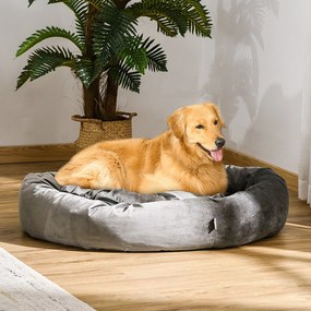 PawHut pat capitonat pentru caini, 102x74x23cm, gri inchis | AOSOM RO