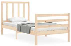 3193846 vidaXL Cadru de pat cu tăblie, 100x200 cm, lemn masiv