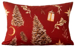 Husa de perna din microfibra GOLD CHRISTMAS 50x70 cm, rosu