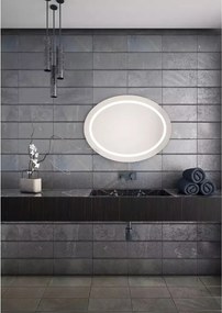 Oglinda reversibila ovala LED Dubiel Vitrum Dione 85x65 cm