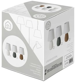 Veioză maro din ceramică cu abajur textil (înălțime 27,5 cm) – Casa Selección