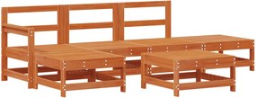 vidaXL Set de lounge pentru grădină 6 pcs Maro Ceară Lemn masiv de pin