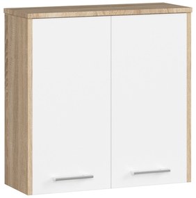 Dulap de baie suspendat Farid TYP5 (Stejar sonoma + Alb). 1069548