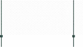 vidaXL Gard cu Stâlp Verde 1 x 50 m Oțel și PVC