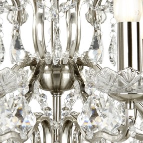 Candelabru stil clasic cu 8 brate Paris argintiu satin 8738-8SS SRT