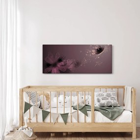 Tablou - Floare și fluture (120x50 cm)