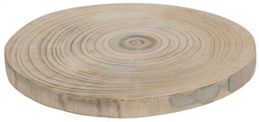 Disc rotund Paulownia, Lemn, Natural, 33x2.5x33 cm