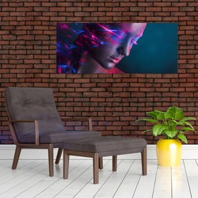 Tablou strălucitor a femeii (120x50 cm)