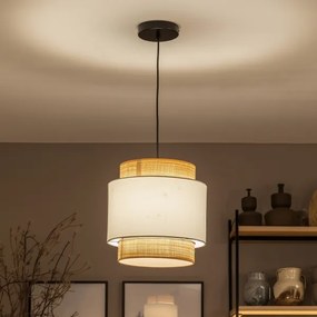Brilagi - Lampă suspendată LED pe cablu CERIA 1xE27/40W/230V Ø 30 cm negru/bej/alb