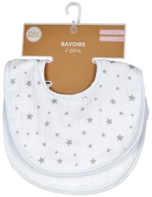 Bavete albe 2 buc. din muselină – Bébé Douceur