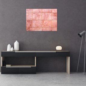 Tablou - Roz, gresie marmorată (70x50 cm)