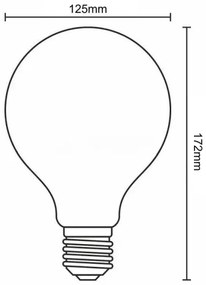 Bec LED FILAMENT SPIRAL G125 E27/4W/230V 2000K roz