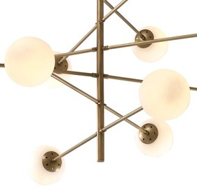 Lustra design LUX cu 12 surse de lumina Tortora, alama antic 112071 HZ