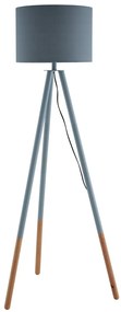 Lampadar din lemn/tesatura gri 154 cm, 1 bec