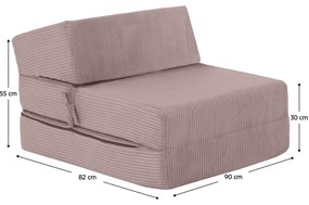 Scaun pliant/saltea MALEN, rozu