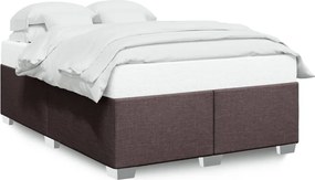 vidaXL Cadru de pat fără saltea, maro închis, 160x200 cm, textil