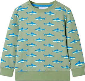 vidaXL Bluzon pentru copii, kaki deschis, 116