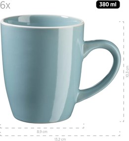 Mäser Set de veselă 24 piese ELISSA – turcoaz lucios