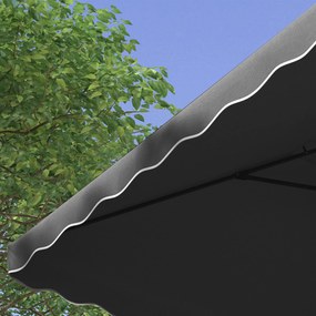 Outsunny Umbrelă Soare 2,5m Volane Duble Cruce | Aosom Romania