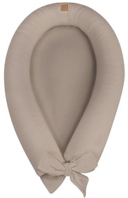 Suport de dormit Babynest 2in1 bara protectie patut Premium In Bej Inchis by BabySteps, 95x53 cm