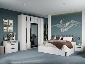 Set mobila dormitor complet Alb Nude C09