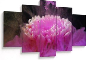 Tablou cu floare în fum roz (150x105 cm)