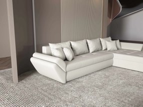 Colțar extensibil dumonde cu ladă de depozitare si sezut confortabil din spuma high-density, Loana XL Enjoy Beige II 335x185 cm