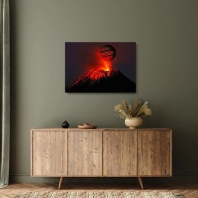 Tablou pe sticlă cu vulcan (70x50 cm)